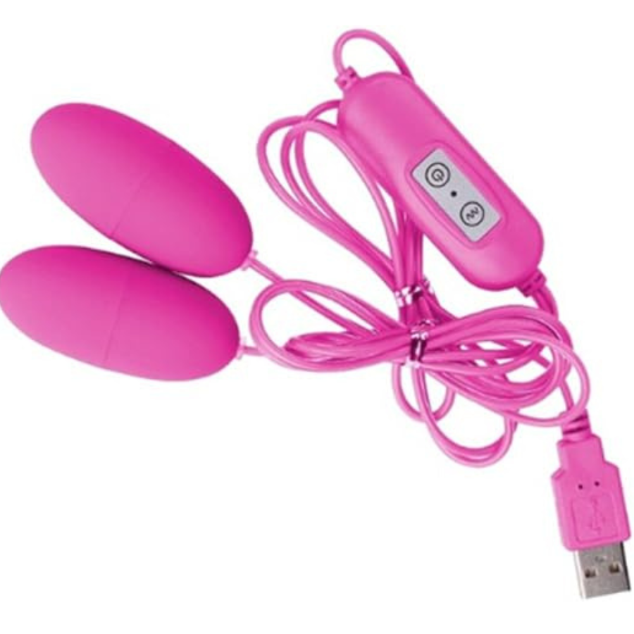 Huevo Doble Vibrador  Alambrico  Con Control Usb